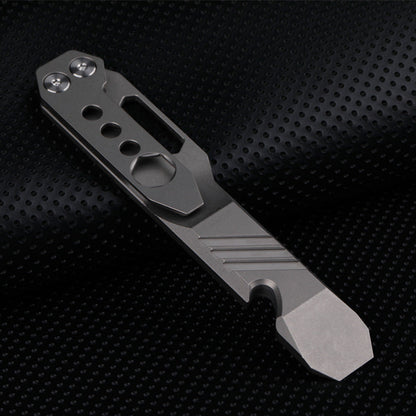 Titanium Tool with Pry Bar, Screwdriver, Bottle Opener, and Survival Wrench