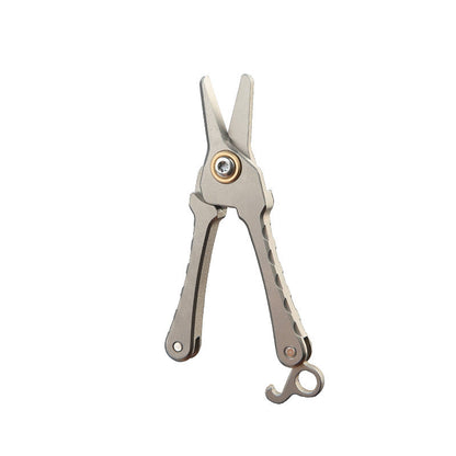 Titanium Portable Mini Scissors Keychain Tool for Hair and Beard Trimming