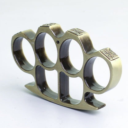 Reinforced Rope Brass Knuckle Duster Four Finger Defense Buckle Tool