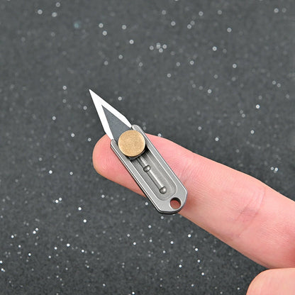 Mini Utility Knife with Brass Slide