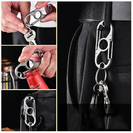 Titanium Multi-Purpose Carabiner Keychain for Daily Use
