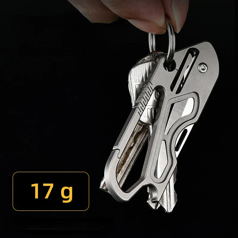 Titanium Alloy Keychain Multi-tool for Protection and Outdoor Survival EDC