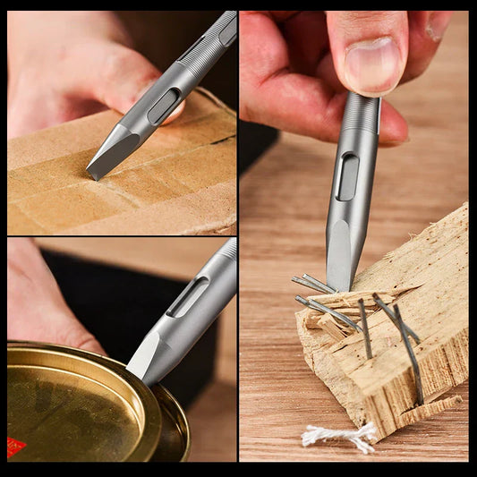 Titanium Alloy Multi-tool Crowbar Pry Bar for EDC with Outdoor Waist Attachment