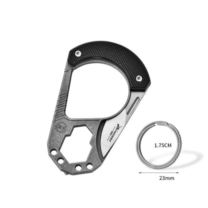 Titanium Alloy Multi-tool Key Chain Guard Featuring Knuckle Duster for Self-defense