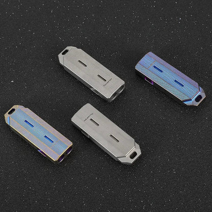 Double Tube High Audio Whistle Crafted from Titanium Alloy for Outdoor Rescue
