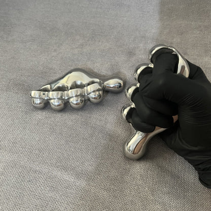 Left and Right Hand Steel Ergonomic Knuckle Duster Manual Polishing