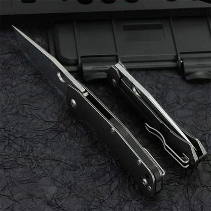 Titanium Alloy Handle Outdoor Knife with D2 Steel Blade for Camping