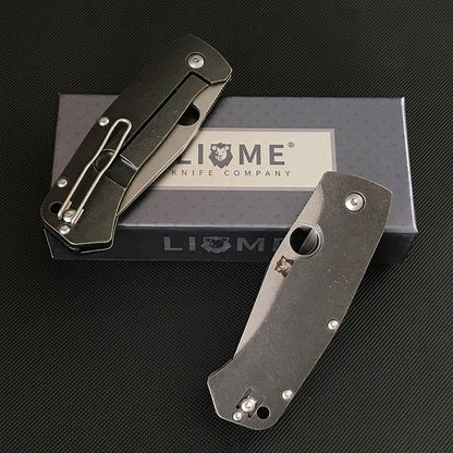 D2 Steel Blade Outdoor Knife with Titanium Alloy Grip for Camping Adventures