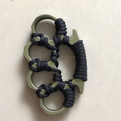 Knuckle Duster with Umbrella Rope Design Four Finger Defense Gear