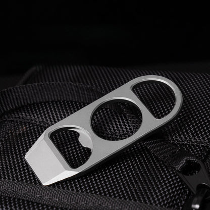 Titanium EDC Pry Bar and Bottle Opener Keychain with Mini Knuckle Tool
