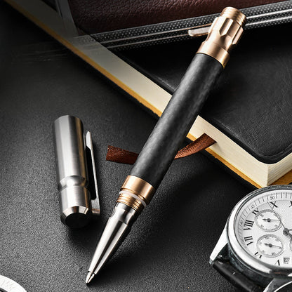 Titan She-Shield Carbon Fiber Escape Pen with Multi-Tool Functions