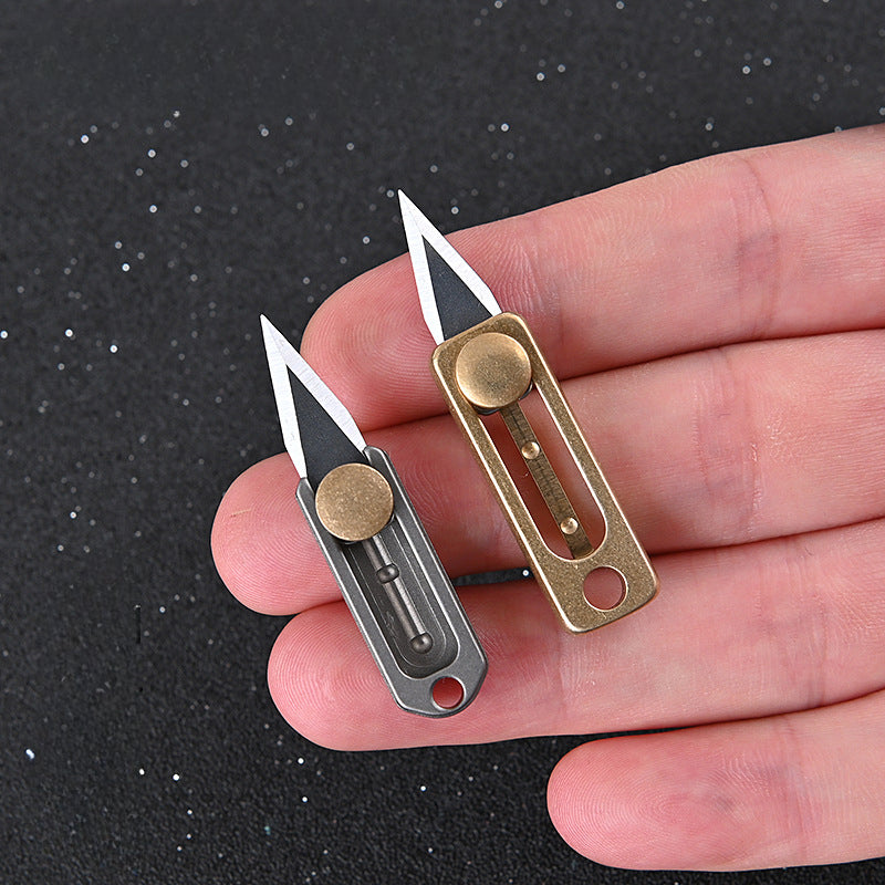Mini Utility Knife with Brass Slide