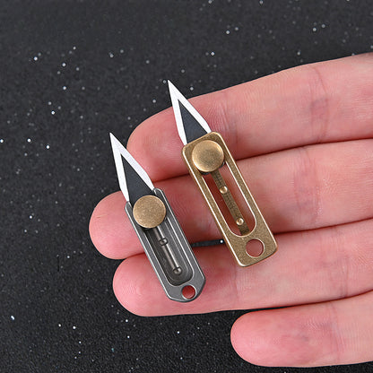 Mini Utility Knife with Brass Slide