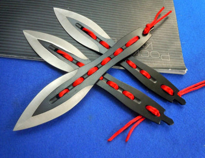 Outdoor Survival Knife with Red Silk Ribbon EDC Defense Tool