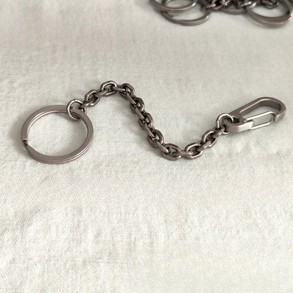 Titanium Carabiner Keychain Spring Clip for EDC Flashlight and Multi Tool