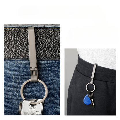 Lightweight Titanium Key Holder for Men Waist Clip and Sports Keychain