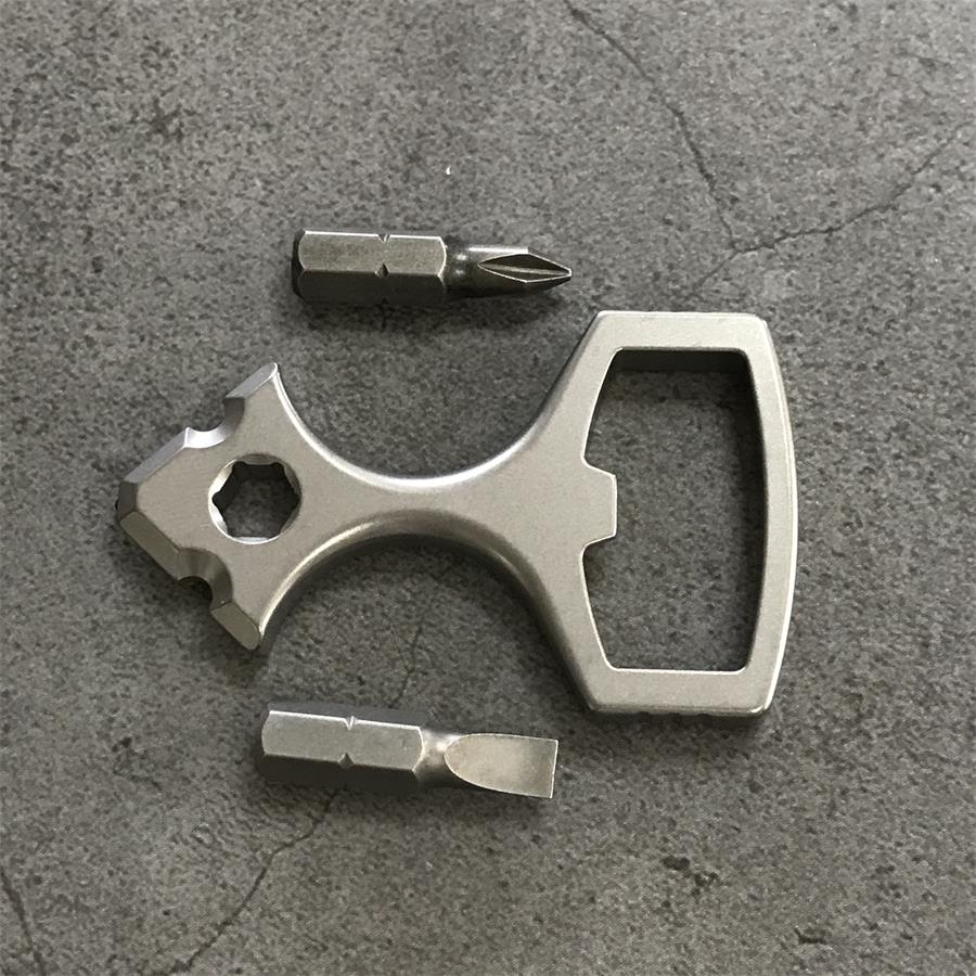 Multifunctional Crowbar Screw Broken Window Portable EDC Tool Titanium Bottle Opener