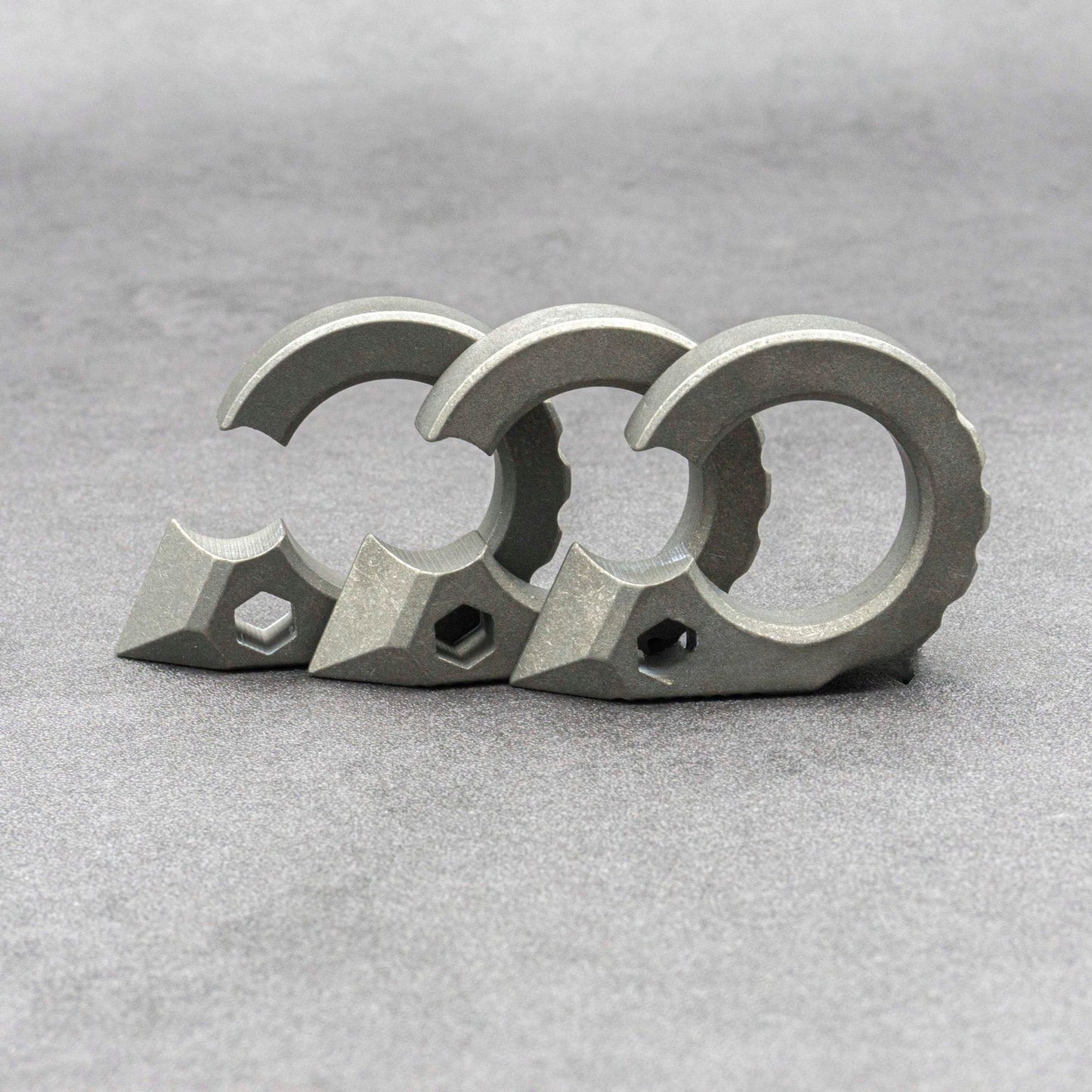 Stone Washed Titanium EDC Finger Tool