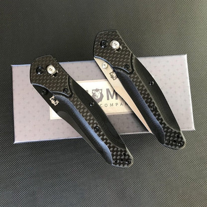 Liome Outdoor EDC Knife with Carbon Fiber Handle and Tactical Folding Blade