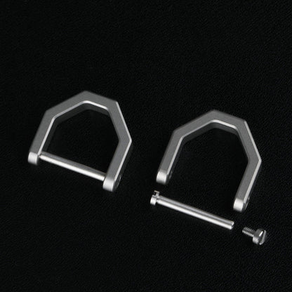 Horseshoe Titanium Key Lock Outdoor D Shape Buckle Keychain