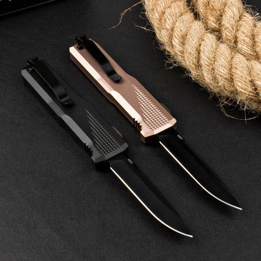 Tactical Pocket Knife with Aluminum Handle for Hunting and Self Defense Purposes