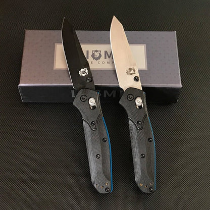 Liome EDC Tool Folding Blade Knife with Dual Color G10 Grip for Outdoor Use