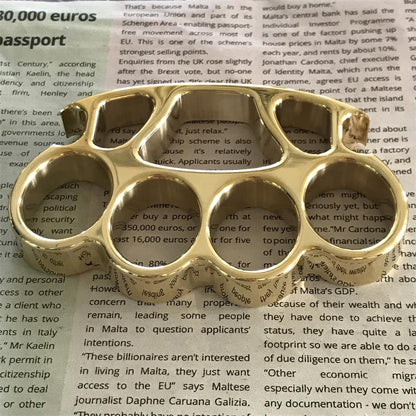 Mirror Polished Large Hole Brass Knuckle Duster with Bottle Opener