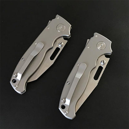Lightweight Titanium Alloy Folding Knife for Camping and Outdoor Hunts