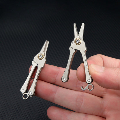 Titanium Portable Mini Scissors Keychain Tool for Hair and Beard Trimming