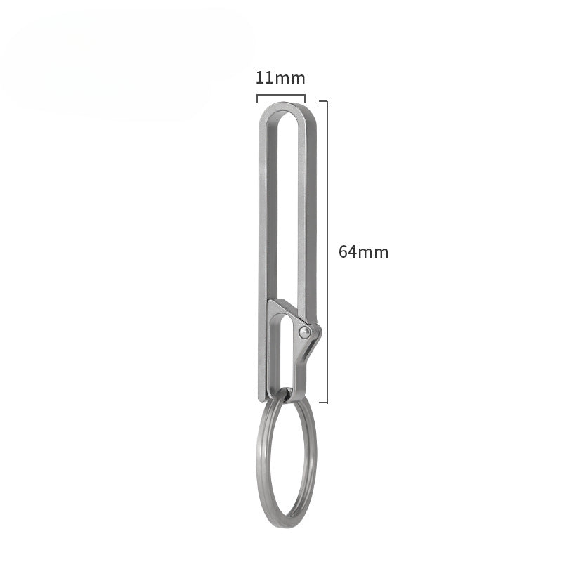 Lightweight Titanium Key Holder for Men Waist Clip and Sports Keychain