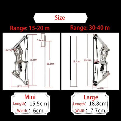 Pocket-Sized Compound Bow Mini Bow and Arrow Set for Archery Practice
