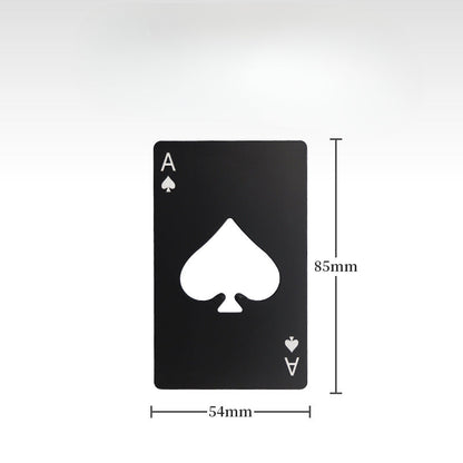 Steel Ace Card Bottle Opener for Home Bar and Beer Lifting