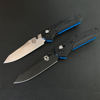 Liome EDC Tool Folding Blade Knife with Dual Color G10 Grip for Outdoor Use