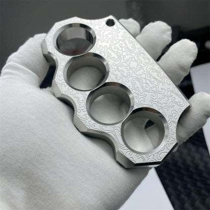 Engraved Knuckle Duster Sturdy Steel Everyday Carry Tool