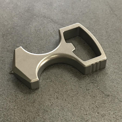 Titanium Alloy Crowbar Broken Window Key Bottle Opener EDC Tool Pendant