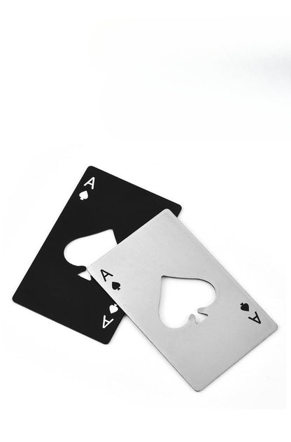 Steel Ace Card Bottle Opener for Home Bar and Beer Lifting