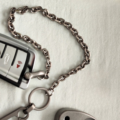Ultra Lightweight Titanium Wallet Chain Keychain DIY Tool 12in Anti Allergy