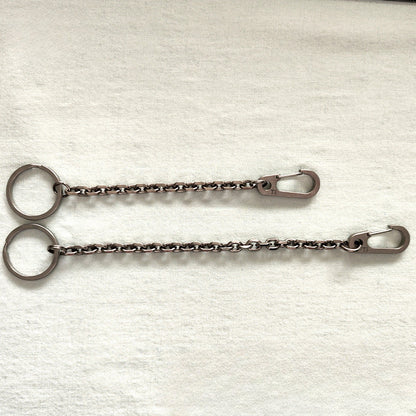 Titanium Carabiner Keychain Spring Clip for EDC Flashlight and Multi Tool
