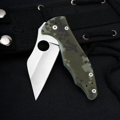 G10 Grip Folding Knife for Tactical EDC and Outdoor Adventures