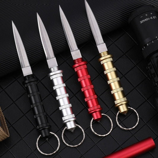 EDC Survival Keychain Tool with Mini Tactical Pocket Knife for Defense