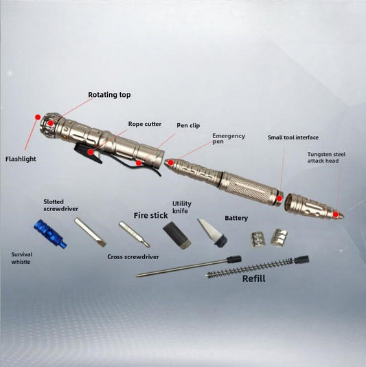 Multi-Purpose Tactical Pen Set with Whirl-Lit Feature