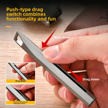 Stress-Reducing Titanium Alloy Tactical Pen with Slide Function