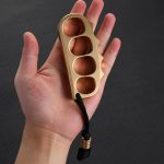 Brass Knuckle Duster Large Solid Pea Design for Self-Defense Protection - Image 4