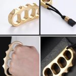 Brass Knuckle Duster Large Solid Pea Design for Self-Defense Protection - Image 5