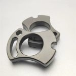 Compact TC4 Titanium Keychain with Knuckle Duster and Stone Washed Look