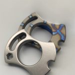 Compact TC4 Titanium Keychain with Knuckle Duster and Stone Washed Look - Image 2